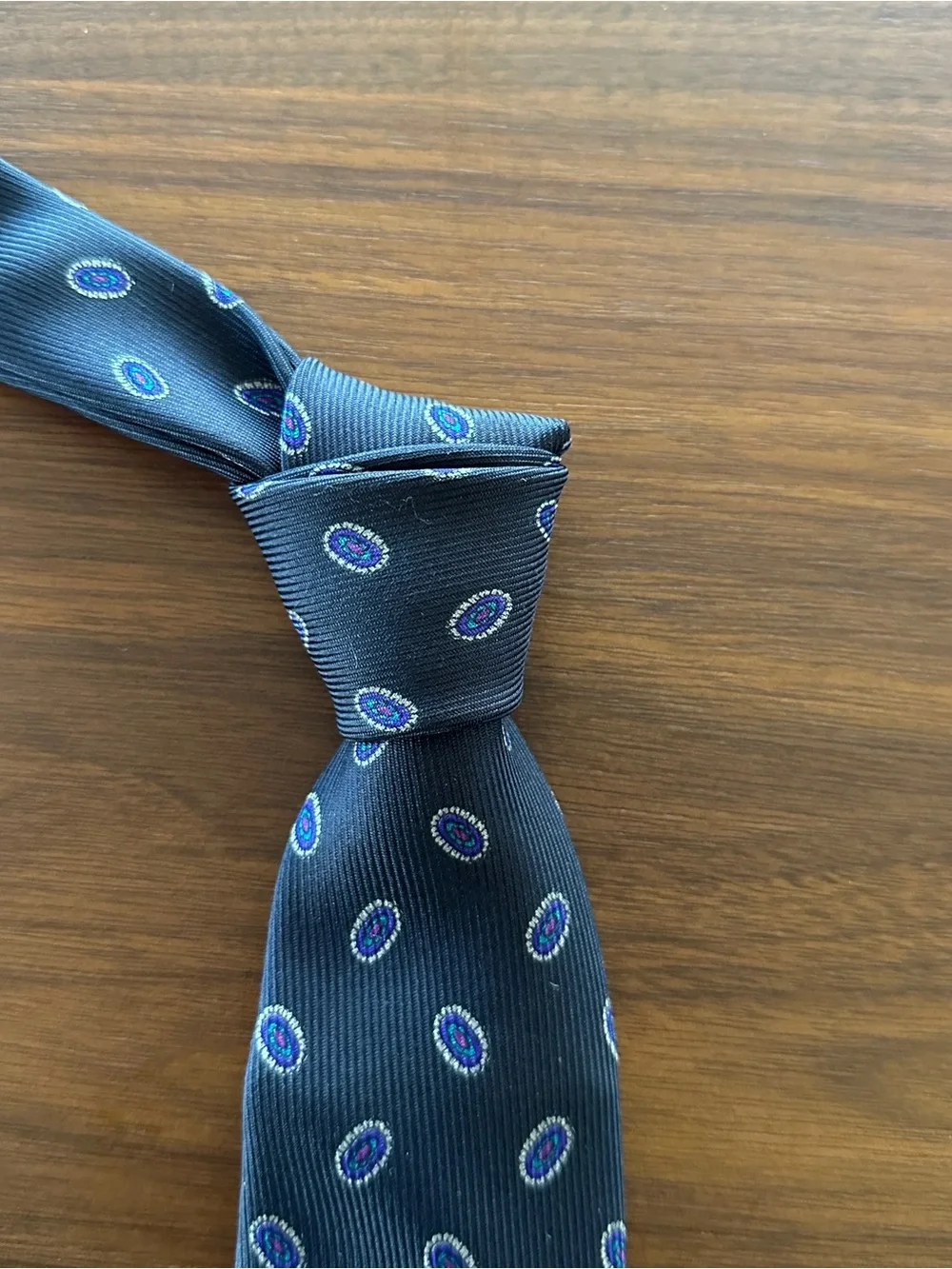 Robert Talbott Best of class Navy Blue Patterned Silk Tie